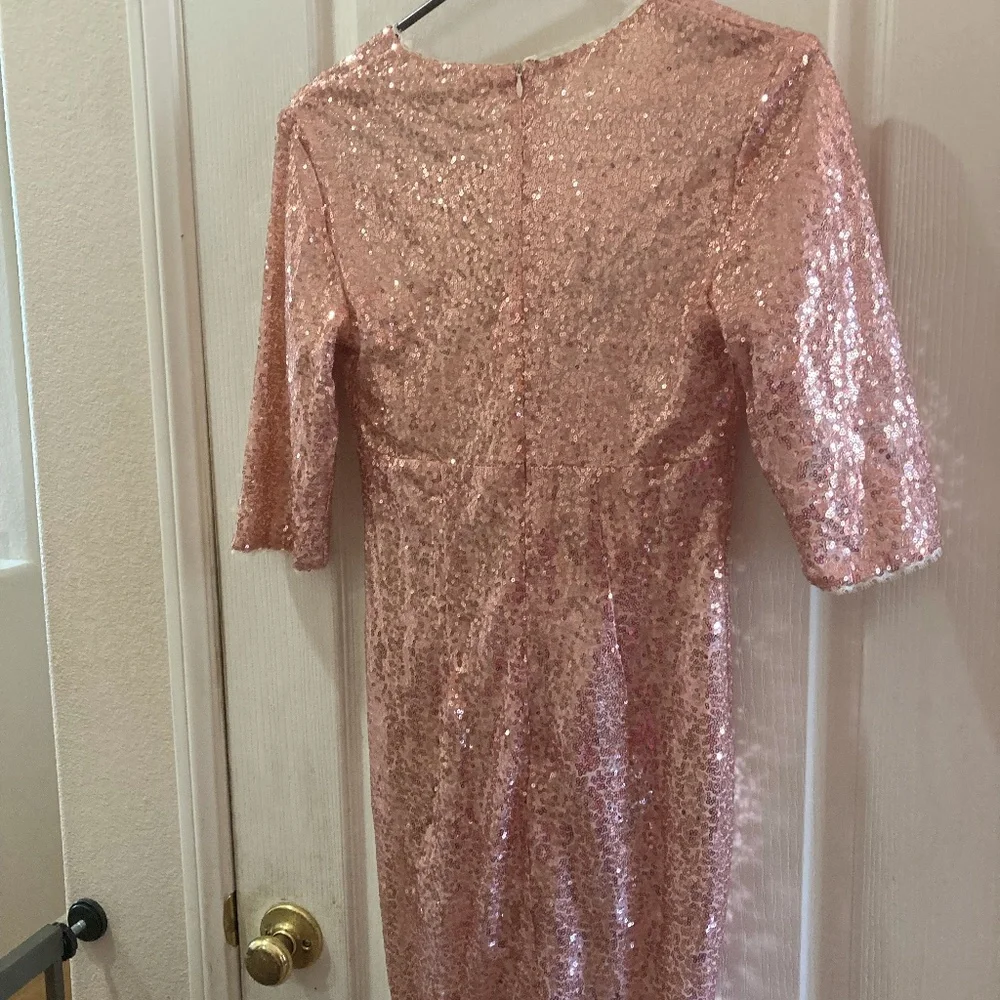 NWT ROSE GOLD GLAMOUR OCCASION DRESS - Picture 2 of 5